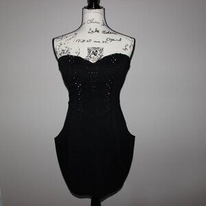 GUESS Strapless Black Studded Dress  - Size 4